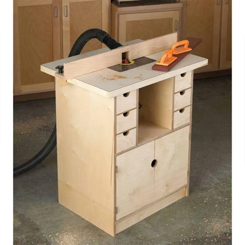 Downloadable Woodworking Project Plan to Build Router Table and Organizer