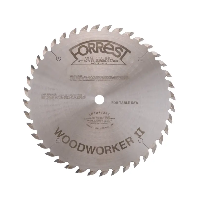 Woodworker II #1 Grind Saw Blade - 10" x #1 x 40 Tooth