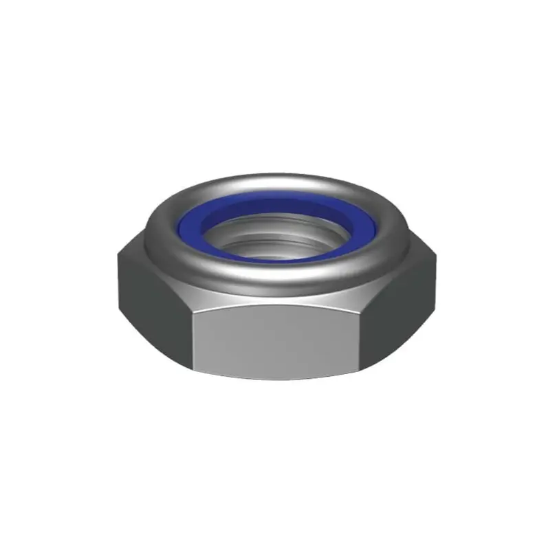 UNC Nyloc Thin Hex Nut Zinc Plated