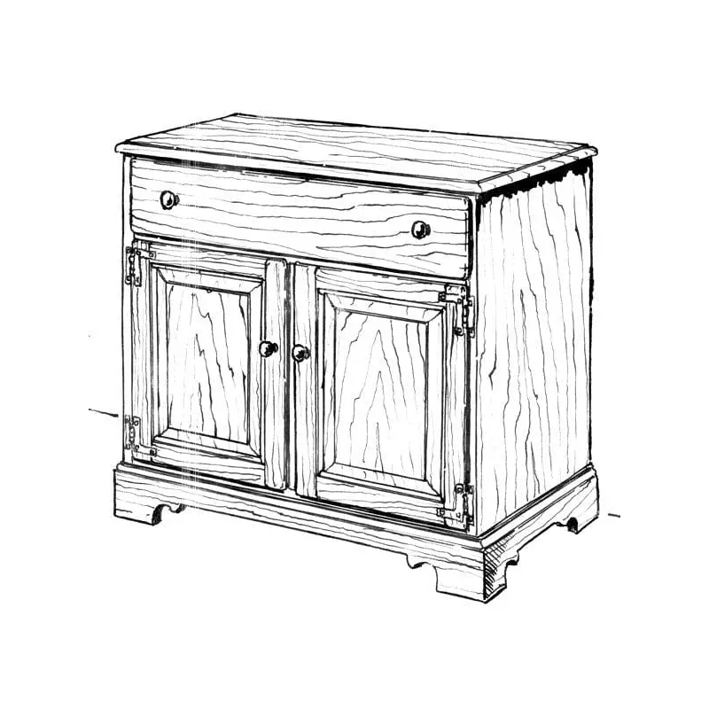Woodworking Project Paper Plan to Build Buffet Cupboard