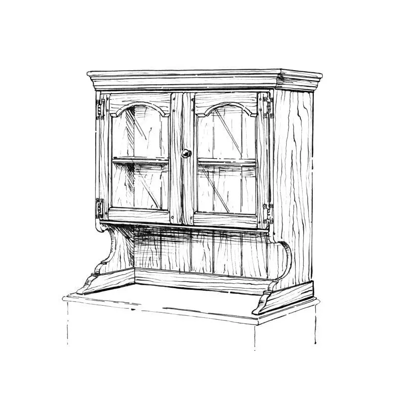 Woodworking Project Paper Plan to Build Buffet Hutch