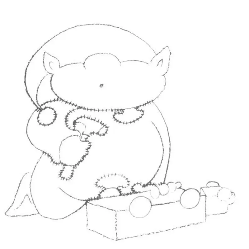 Woodworking Project Paper Plan to Build Elf with Hammer