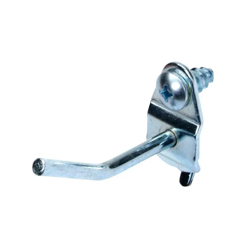 DuraHook 1" Single Rod, 30 Degree Pegboard Hook, 10 Pack