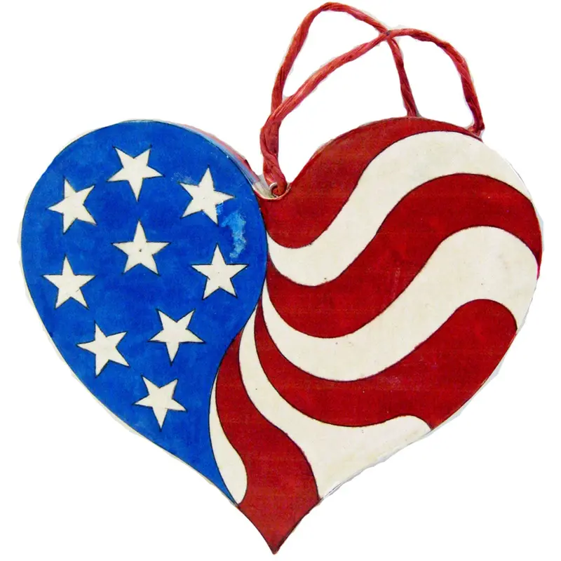 Woodworking Pattern and Picture - Patriotic Heart