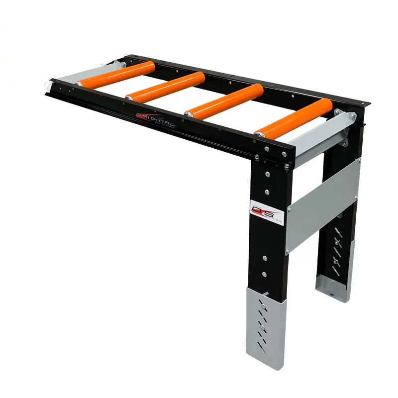 Roller Table Extension - Orange Urethane Coated Zinc Plated Steel Rollers - 4' x 22" Kit