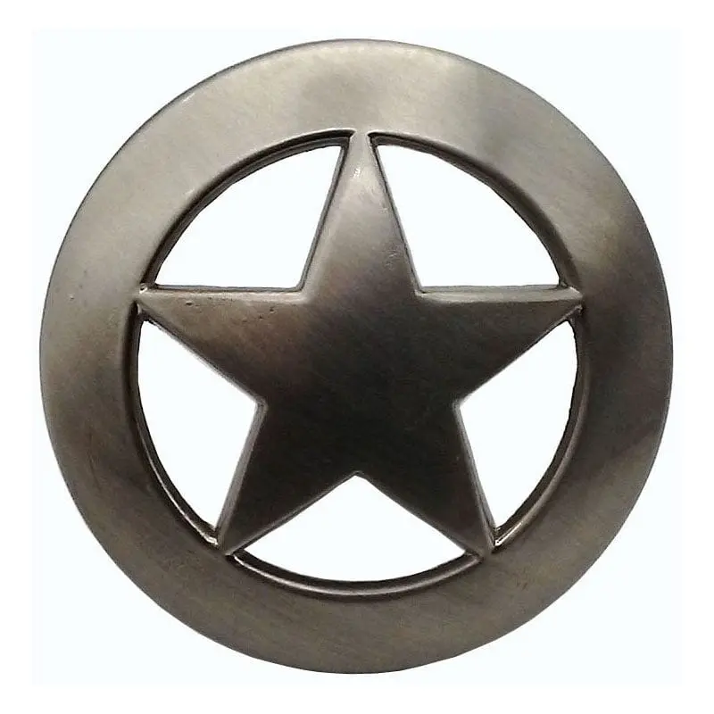 Sheriff Star Knob, Satin Nickel