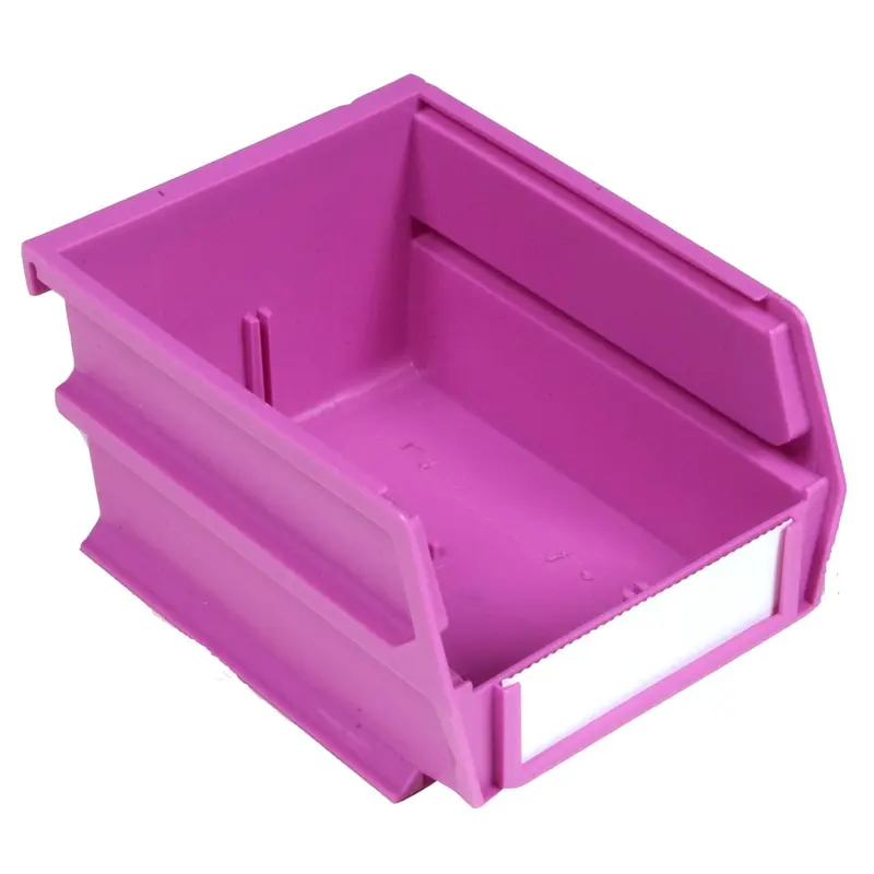 5-3/8" L x 4-1/8" W x 3" H Orchid Stacking, Hanging, Interlocking Polypropylene Bins, 10 CT