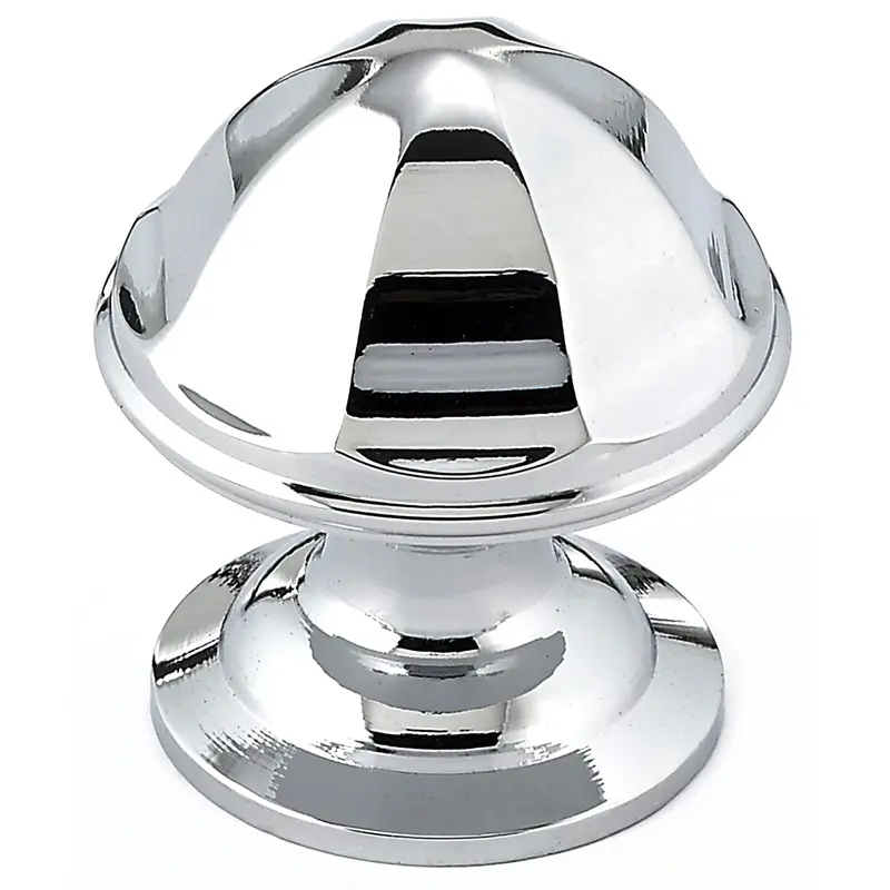 Contemporary Knob, 1-1/8" D, Chrome