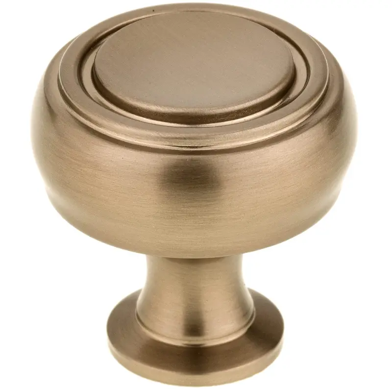 Contemporary Knob, 1-5/16" D, Champagne Bronze