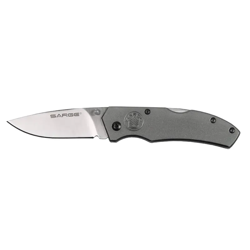 Gray Electro - Lock Back Folder Knife, Stainless Steel 2-3/8" Blade