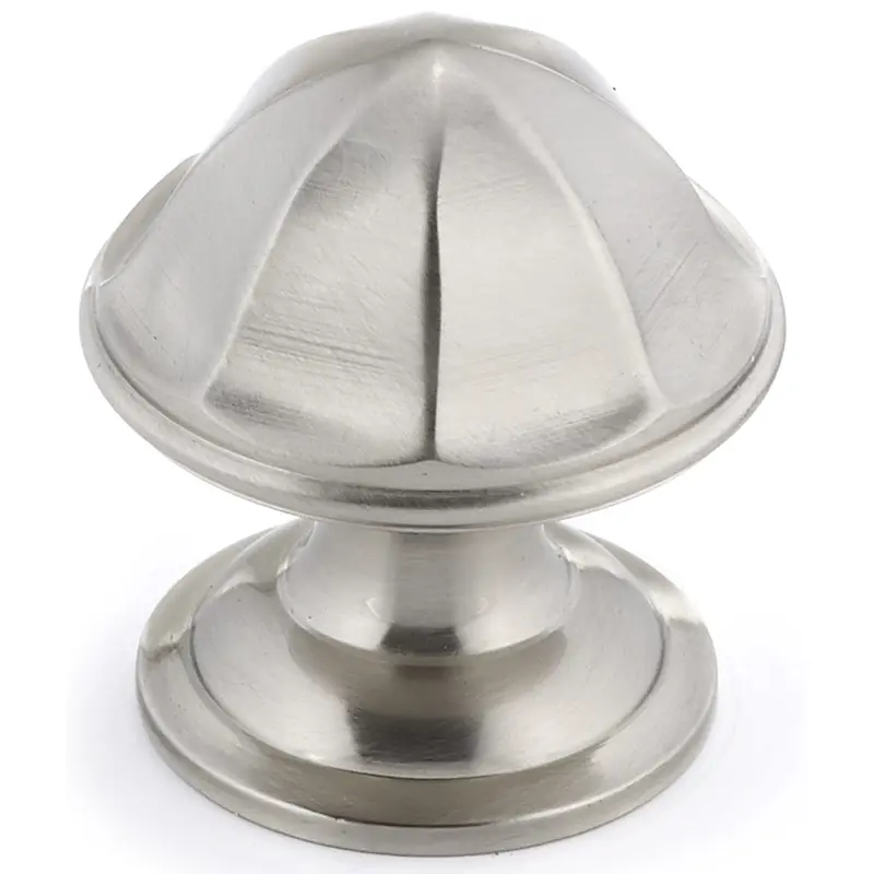 Contemporary Knob, 1-1/8" D, Brushed Nickel