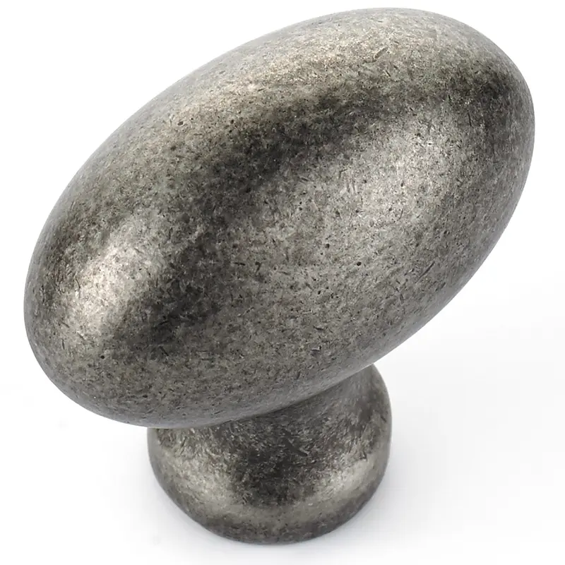 Traditional Knob, 1-9/16" x 7/8", Pewter