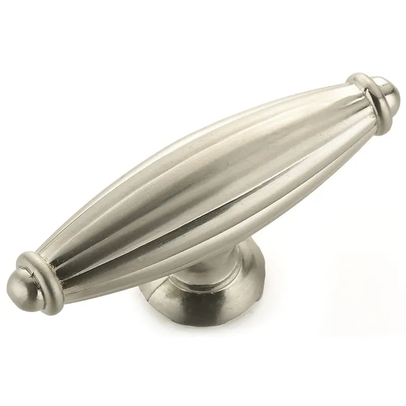 Traditional Knob, 2-9/16" x 25/32", Brushed Nickel