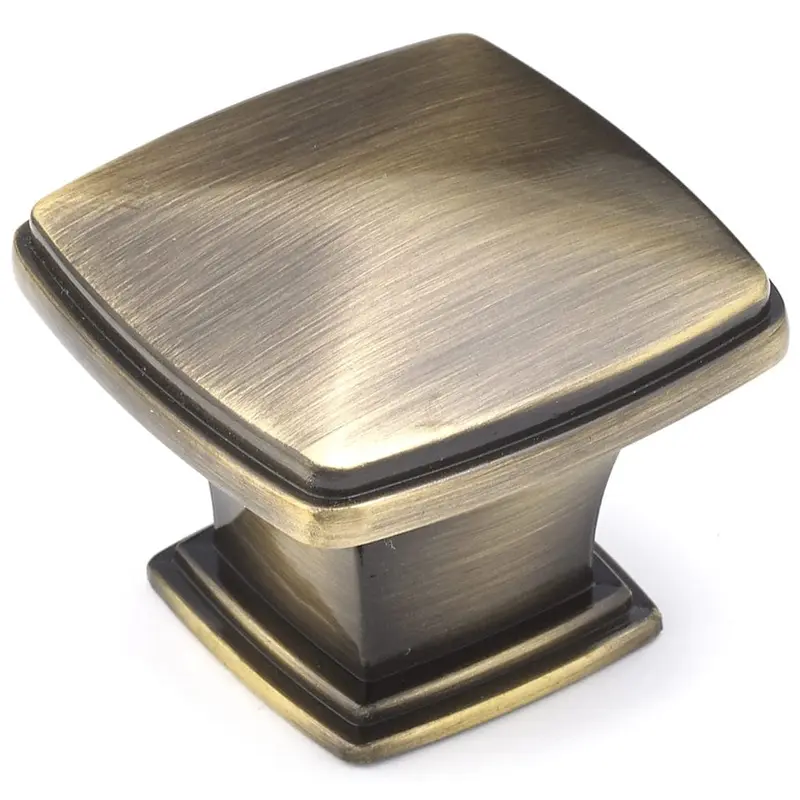 Transitional Knob, 1-11/16" x 1-11/16", Antique English