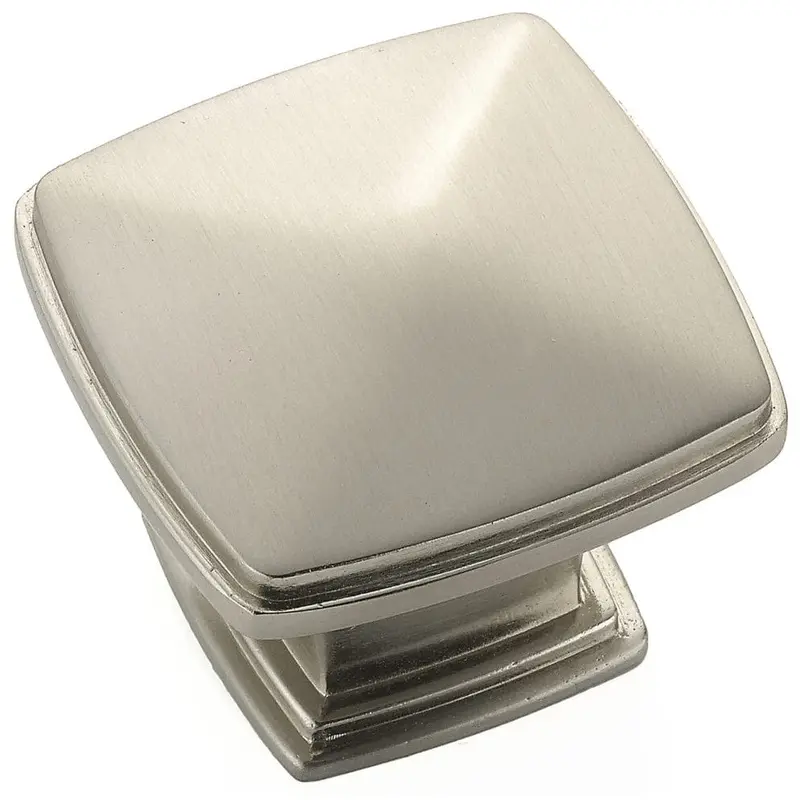 Transitional Knob, 1-11/16" x 1-11/16", Brushed Nickel