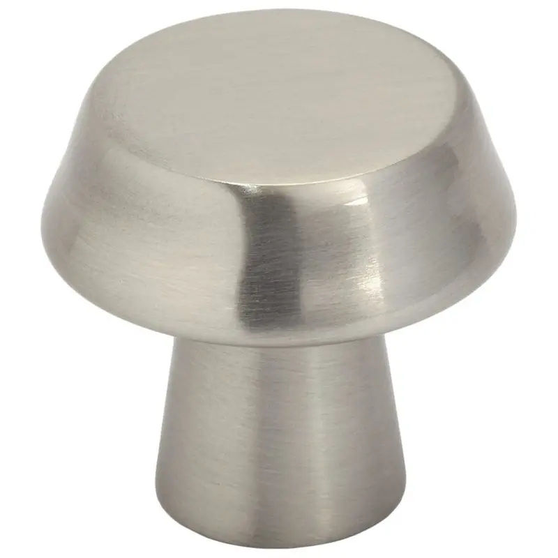 Contemporary Knob, 1-1/16" D, Brushed Nickel