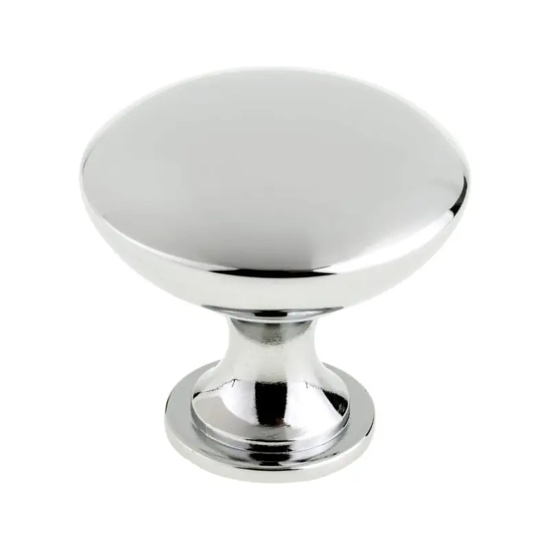 Contemporary Knob, 1-9/16" D, Chrome
