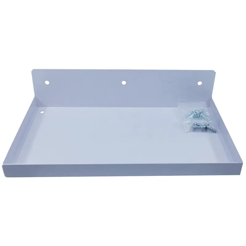 DuraHook 12"W x 6"D Steel Shelf for Duraboard or 1/8" & 1/4" Pegboard, White