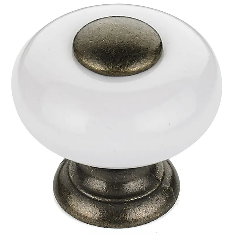 Eclectic Knob, 1" D, White
