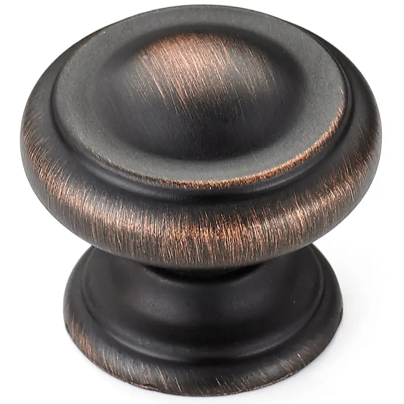 Traditional Knob, 1-3/16" D, Brushed Oil-Rubbed Bronze