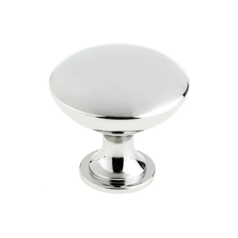 Traditional Knob, 1-3/16" D, Chrome
