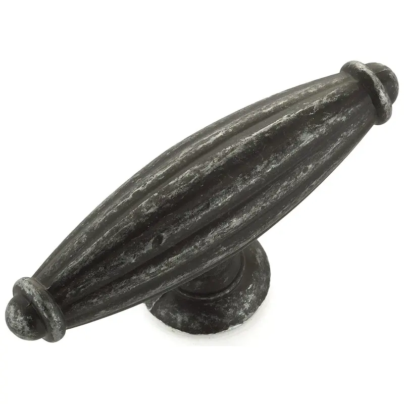 Traditional Knob, 2-9/16" x 25/32", Natural Iron