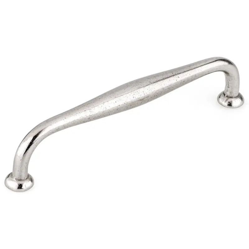 Traditional Pull - 7-9/16" Center-to-Center - Newcastle Antique Polished Nickel