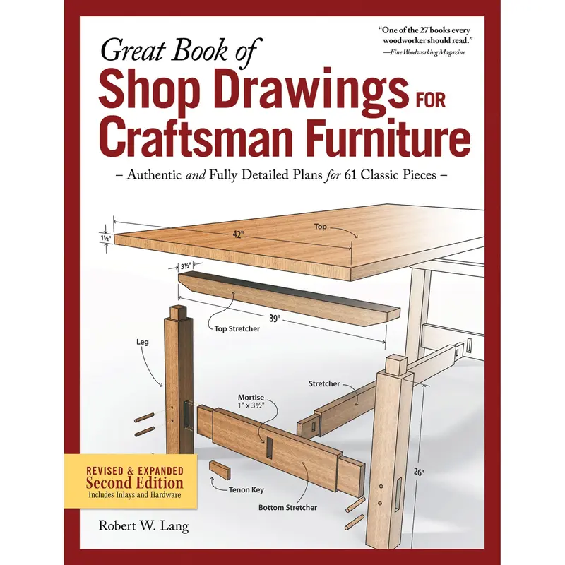 Great Book of Shop Drawings for Craftsman Furniture, Rev & Exp 2nd Edition