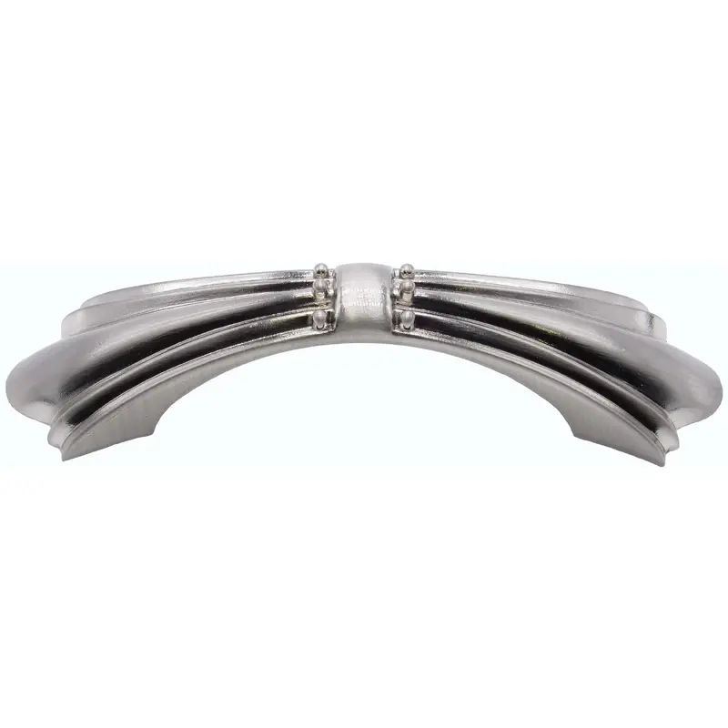 Beaded Elegance Dual Mount 3" or 3-3/4" Center  Arched Pull Satin Nickel