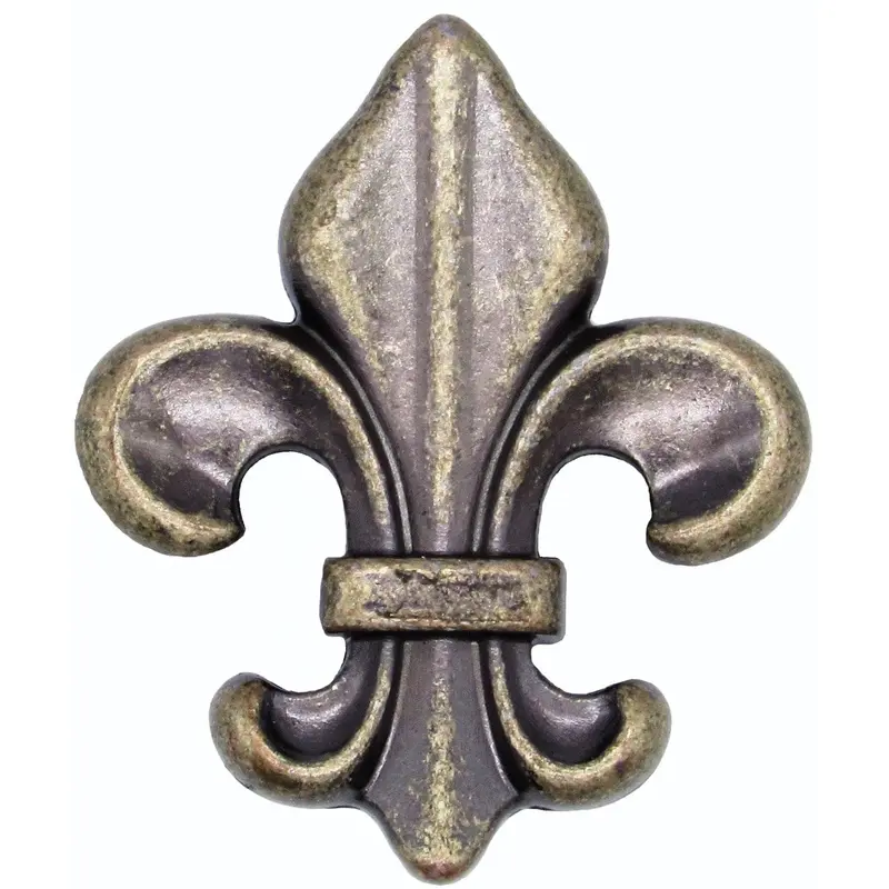 Fleur De Lis Knob Brass Oxide