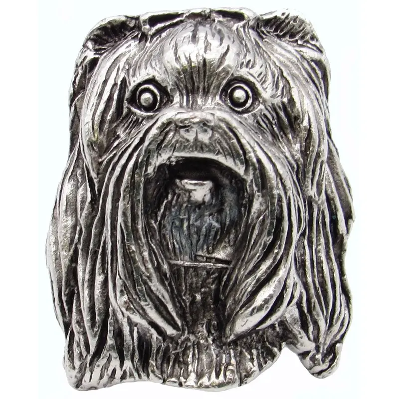 Yorkshire Terrier Knob Pewter Oxide