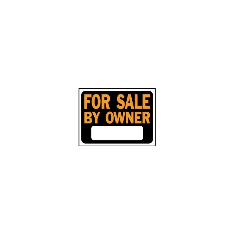 "For Sale By Owner" Sign, Plastic, 9 x 12-In.