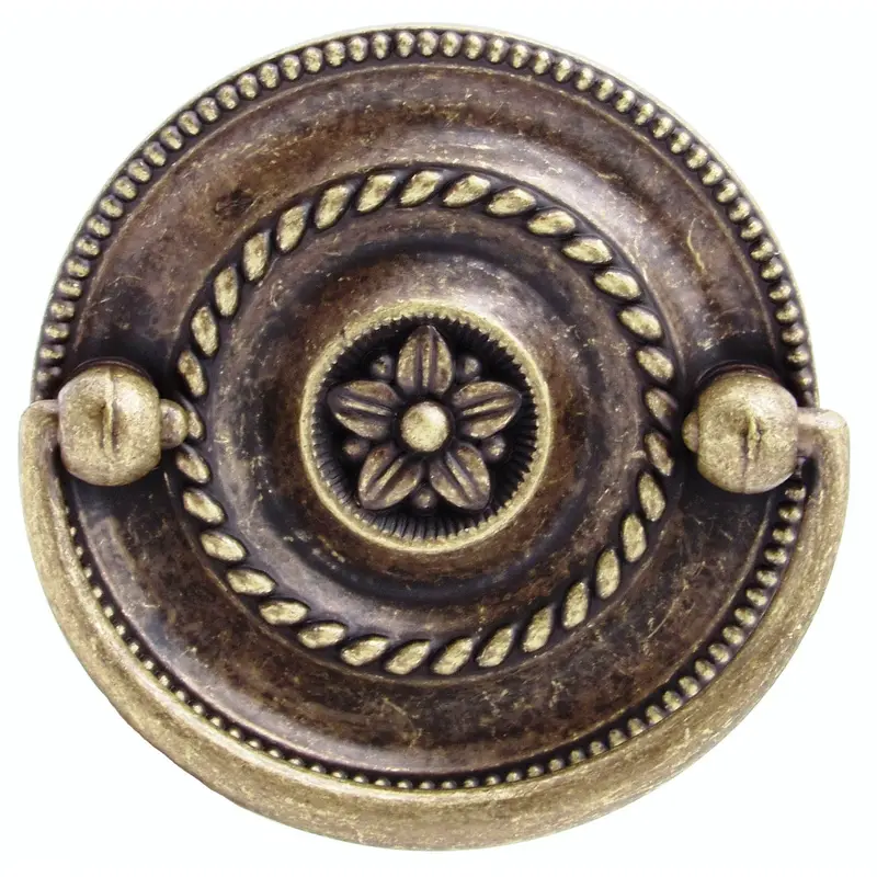 Tuscany Drop Pull Round Brass Oxide