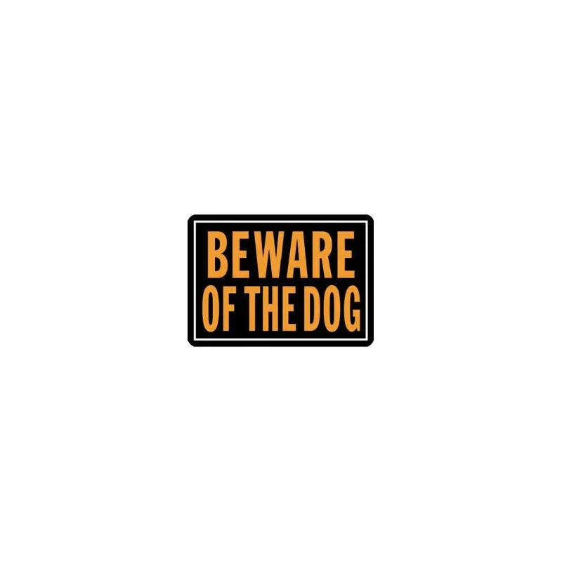 "Beware Of Dog" Sign, Hy-Glo Orange/Black Aluminum, 10 x 14-In.