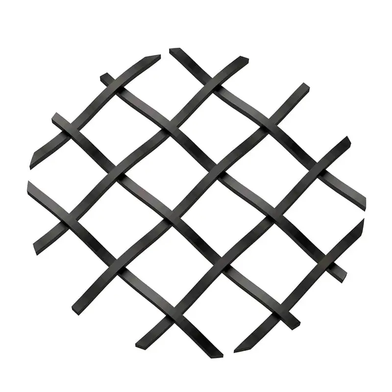 .5" Straight Flat Diamond Decorative Grille - Flat Black, 18" W x 48" L Sheet