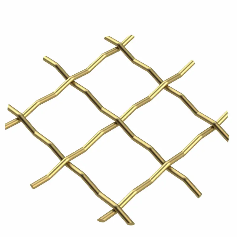 .75" Pressed Single Diamond Decorative Grille - Satin Brass, 18" W x 48" L Sheet