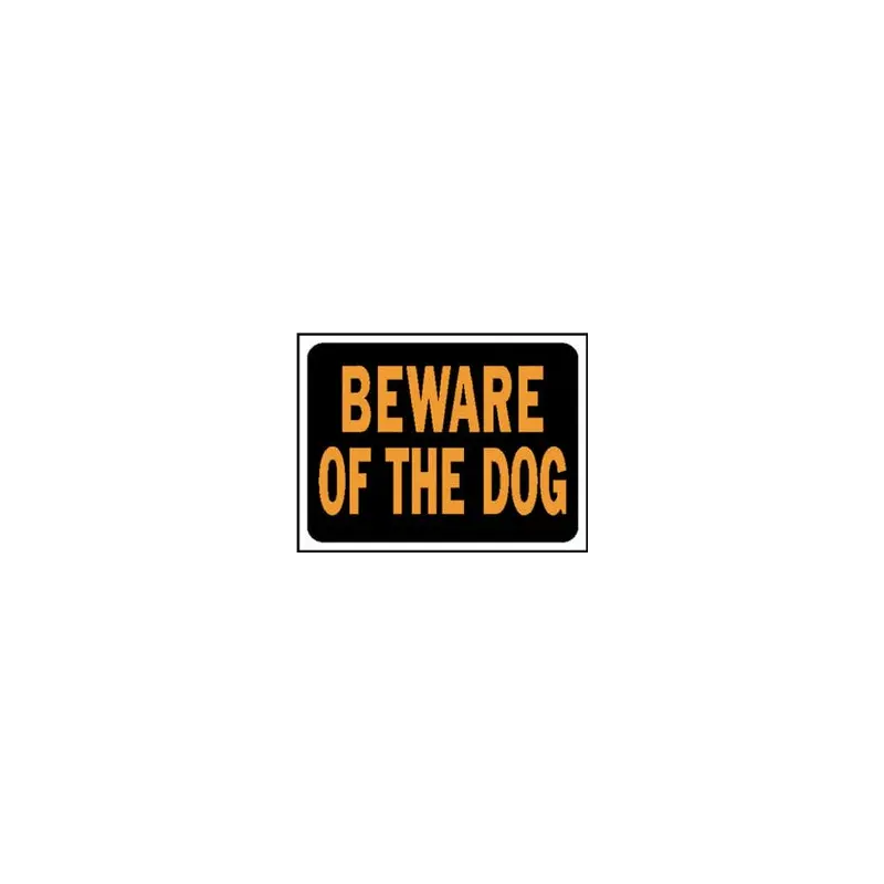 "Beware of Dog" Sign, Plastic, 9 x 12-In.