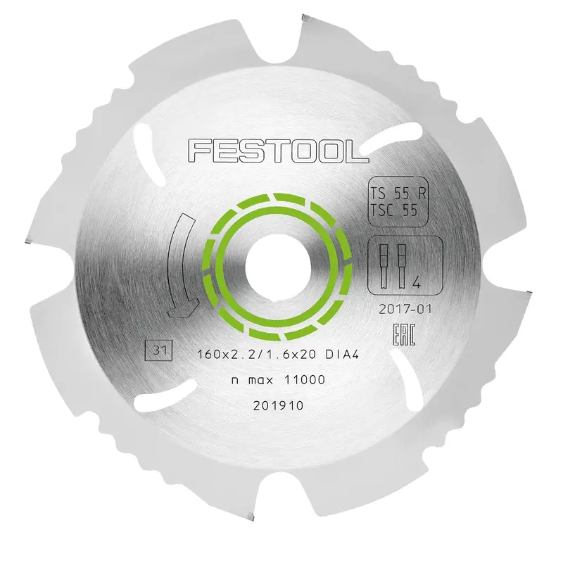 160x2.2x20 Diamond Saw Blade for TS-55 R and TSC 55 saws