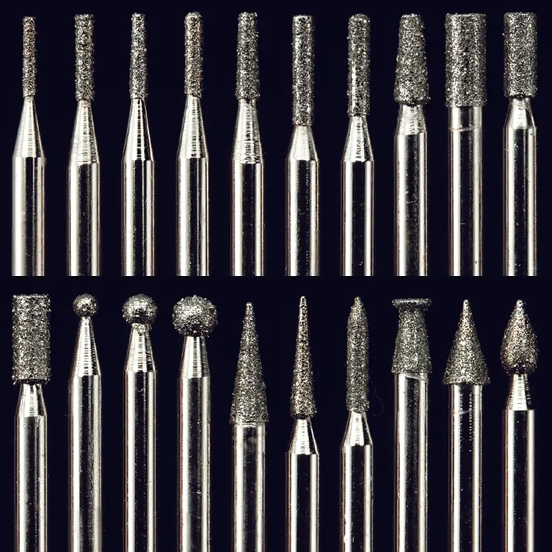 Diamond Dust Carving Burr Set - 1/8" Shank - 20 Pack