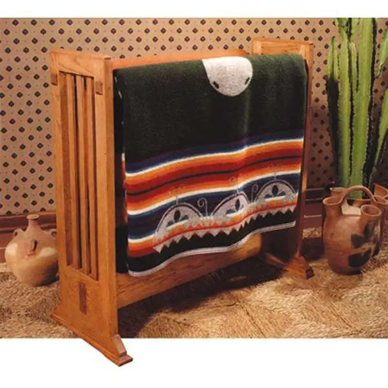 Downloadable Woodworking Project Plan to Build Arts and Crafts Quilt Rack