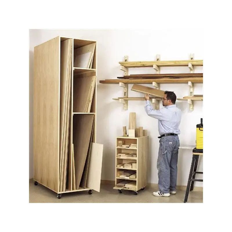 Woodworking Project Paper Plan to Build Triple-Threat Storage for Lumber, Scraps and Sheet Goods