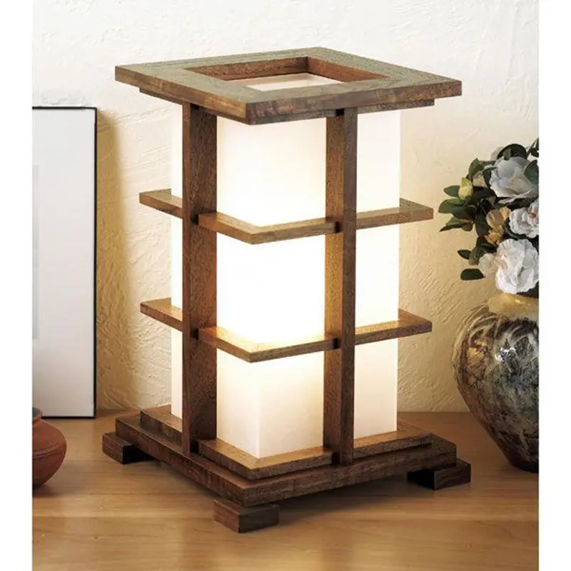 Downloadable Woodworking Project Plan to Build Warm-glow Accent Lamp