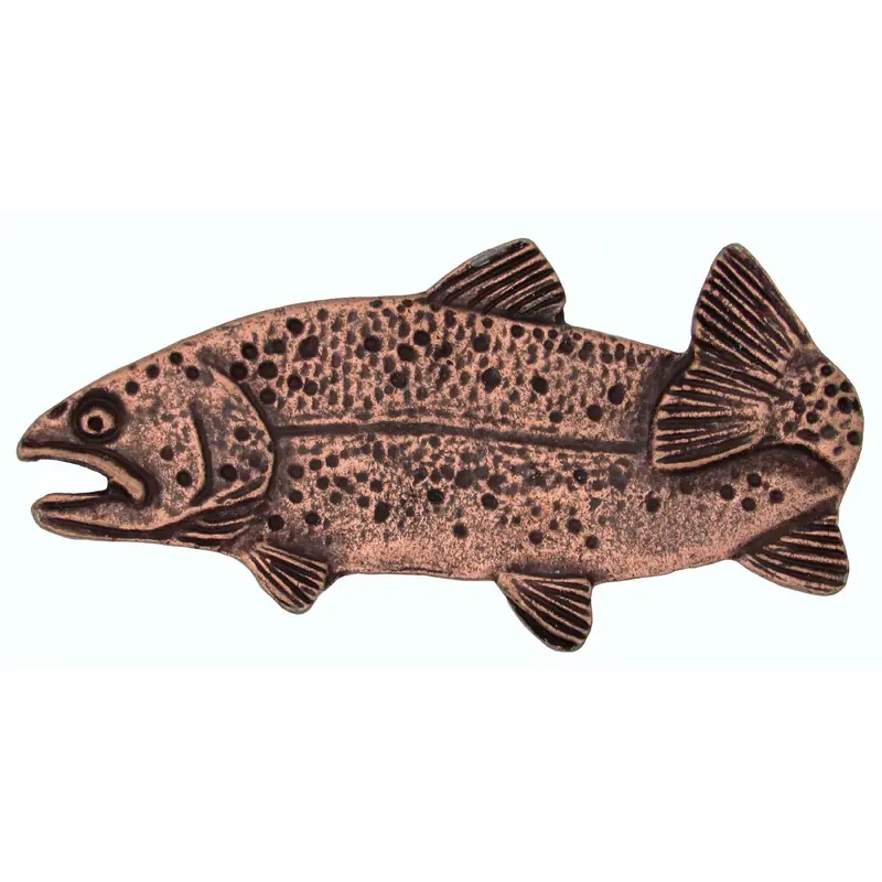 2" Long Trout Pull Left Facing, Antique Copper, Model 096AC