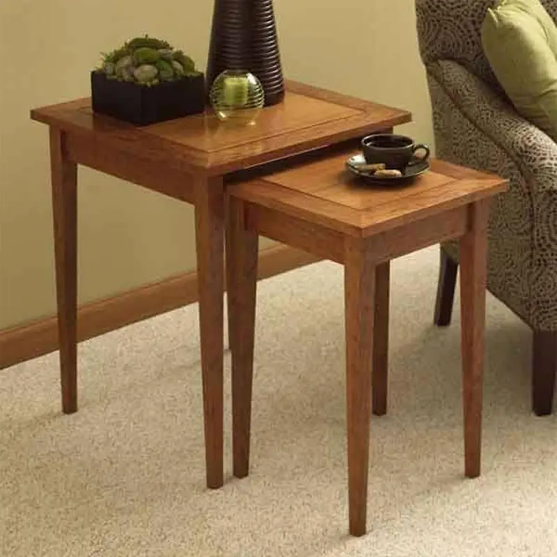 Downloadable Woodworking Project Plan to Build Perfect-Pair of Nesting Tables