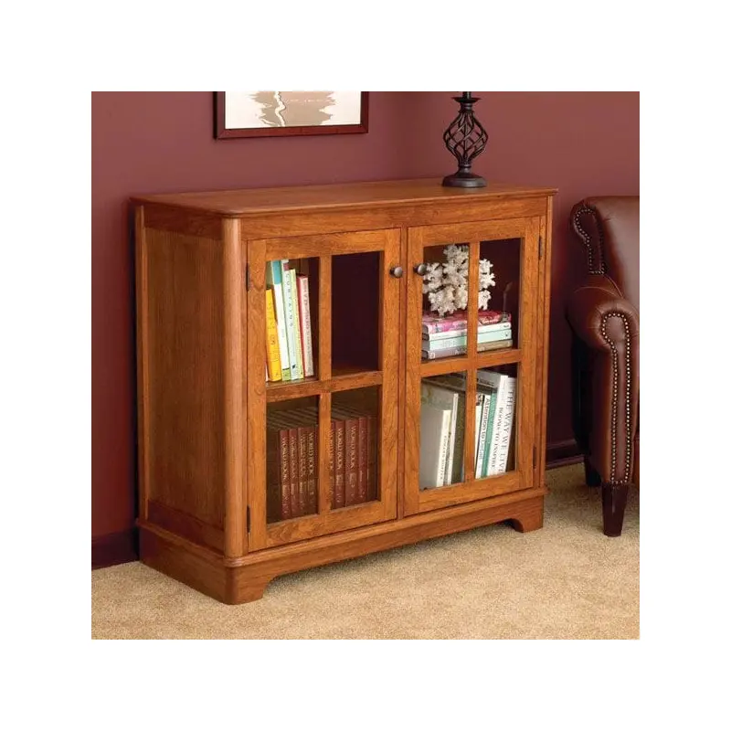 Woodworking Project Paper Plan to Build Glass-Door Bookcase