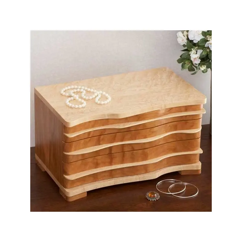 Woodworking Project Paper Plan to Build Curvy Jewelry Box