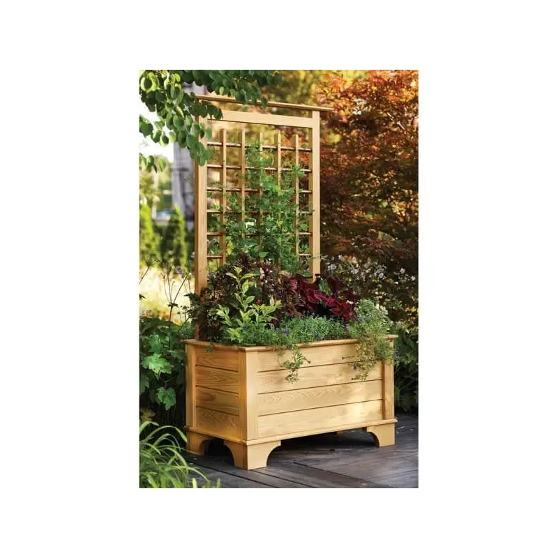 Woodworking Project Paper Plan to Build Planter Box and Trellis