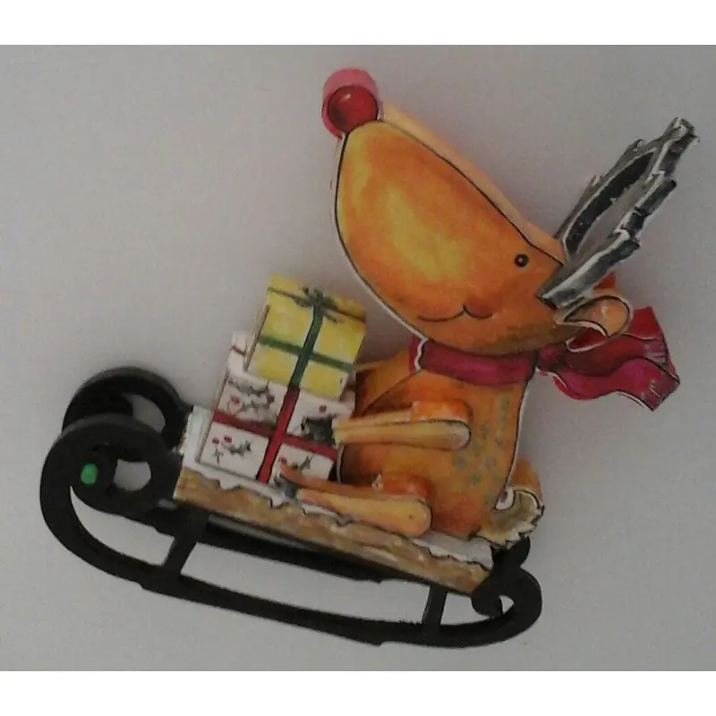 Deer in Sleigh Woodworking Pattern and Picture