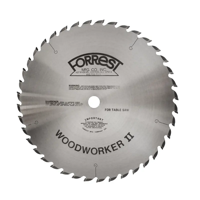 Woodworker II Saw Blade - 12x 40T - 125 Kerf. -  1 Bore - ATB
