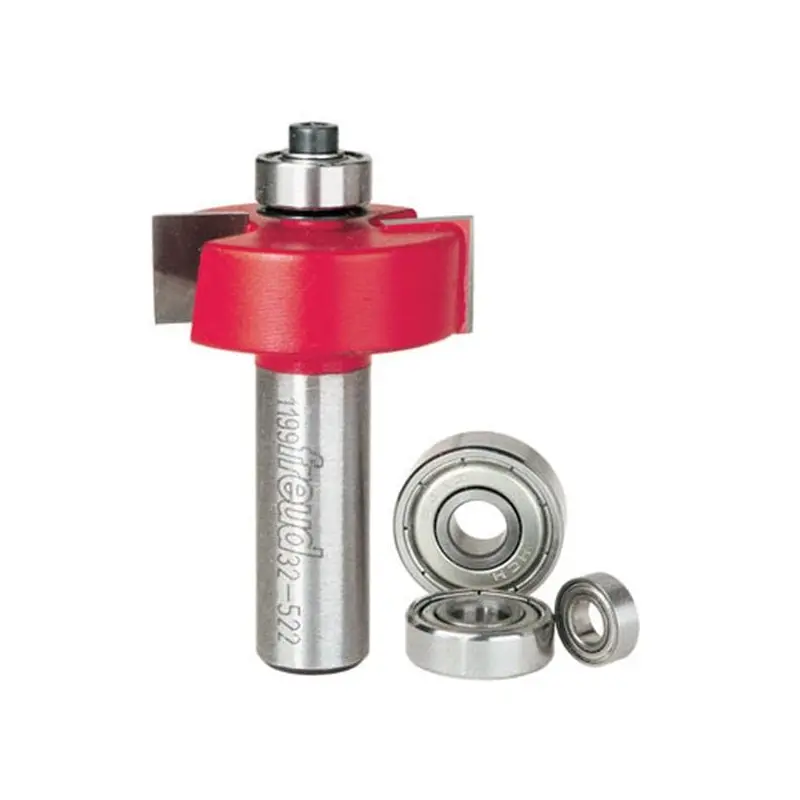 32-522 4 Piece Rabbeting Router Bit Set With Bearings 1/2" Shank
